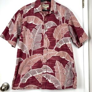 Cooke Street Honolulu Traditional Hawaiian Cotton Shirt Men’s M Berry Tropical
